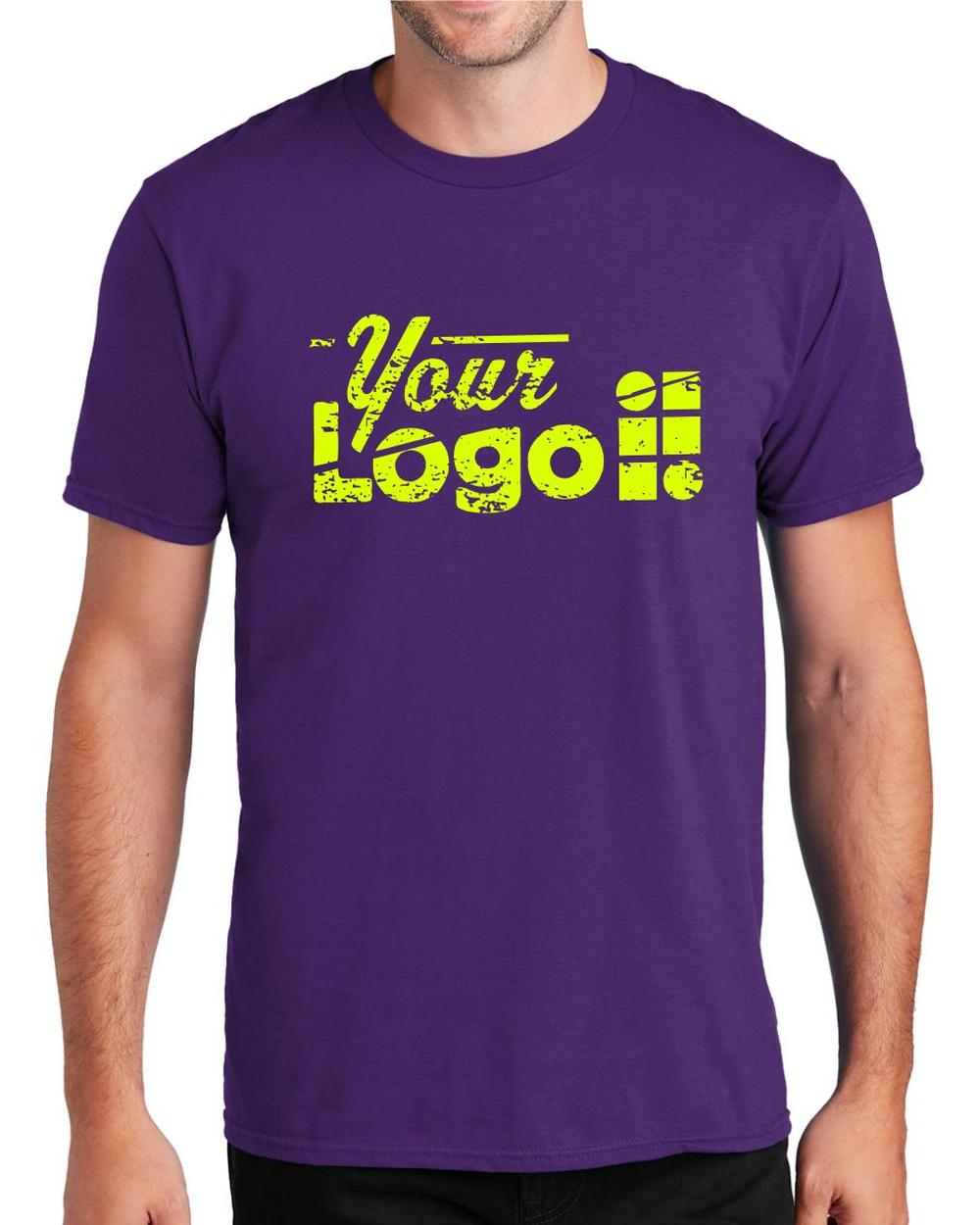 Port & Company S/S Fan Favorite Custom T-Shirt, color: Team Purple