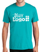 Port & Company S/S Fan Favorite Custom T-Shirt, color: Bright Aqua