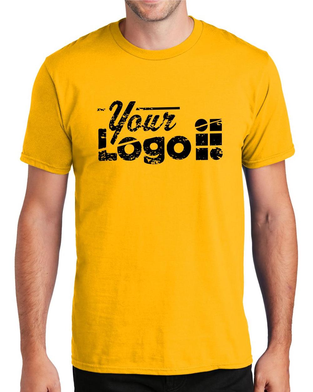 Port & Company S/S Fan Favorite Custom T-Shirt, color: Bright Gold