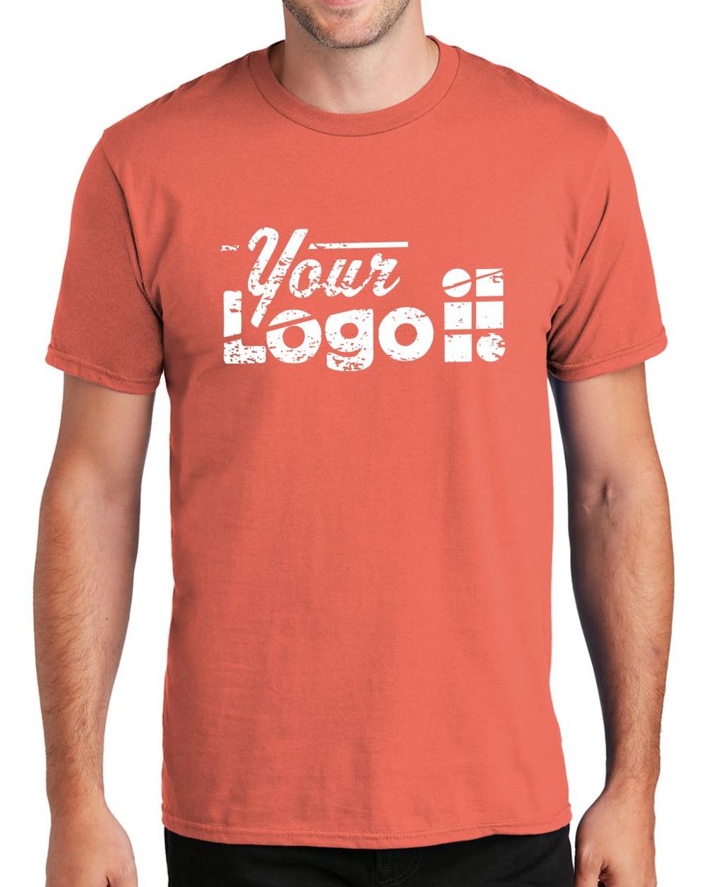 Port & Company S/S Fan Favorite Custom T-Shirt, color: Coral