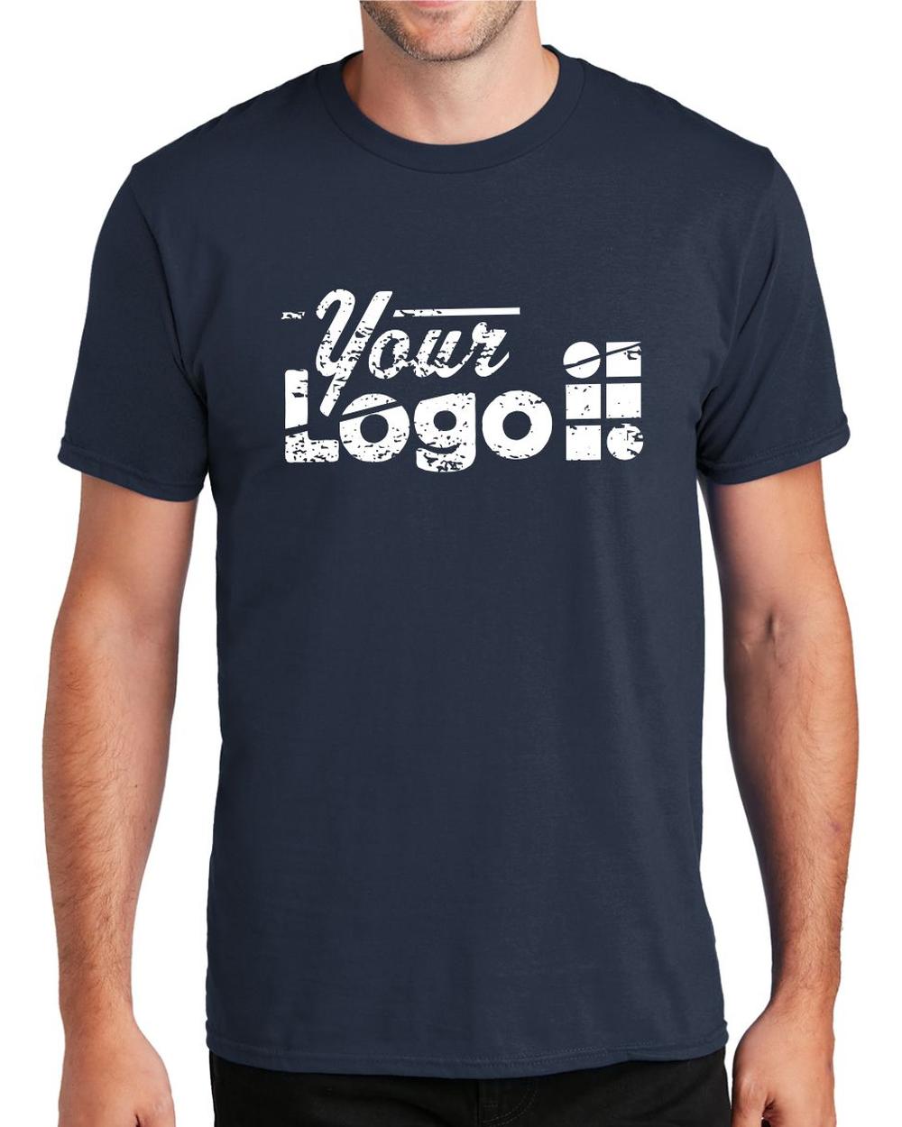 Port & Company S/S Fan Favorite Custom T-Shirt, color: Deep Navy