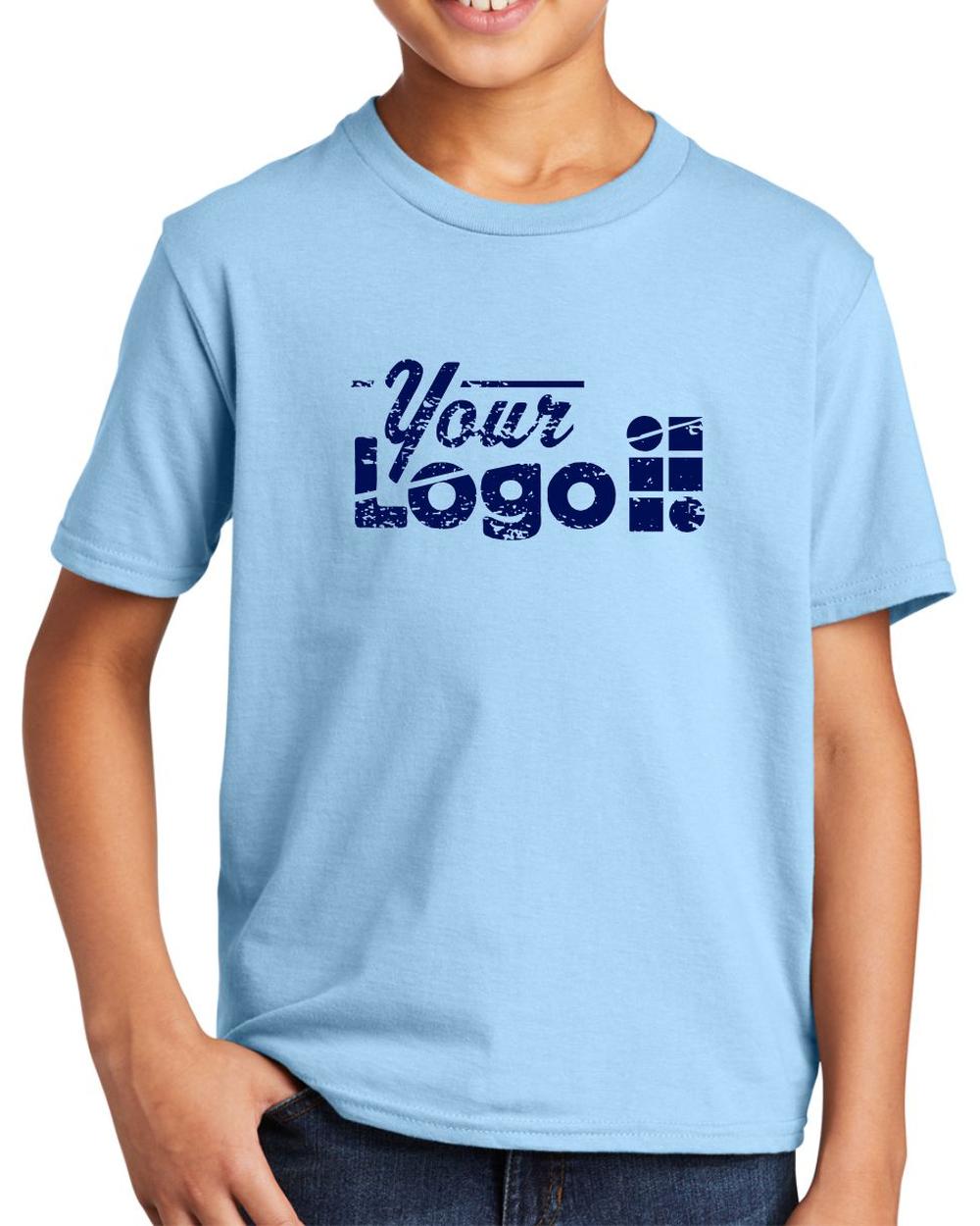 Port & Company S/S Fan Favorite Custom T-Shirt, color: Light Blue