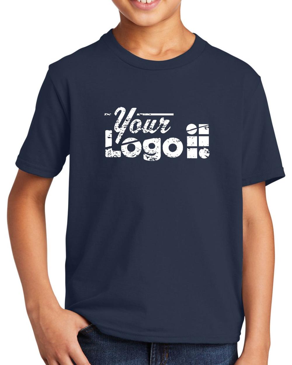 Port & Company S/S Fan Favorite Custom T-Shirt, color: Deep Navy