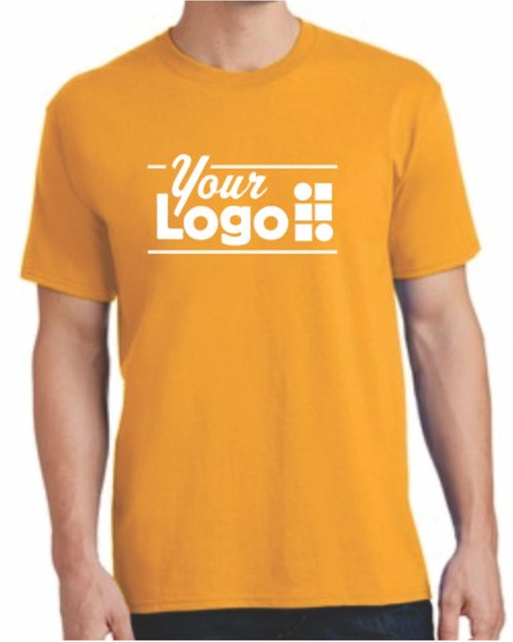 Port & Company S/S Cotton Custom T-Shirt, color: Gold
