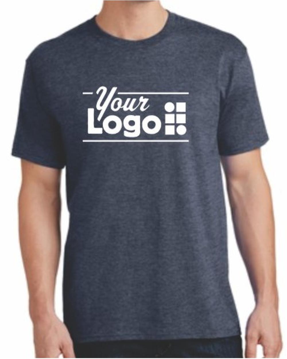 Port & Company S/S Cotton Custom T-Shirt, color: Heather Navy