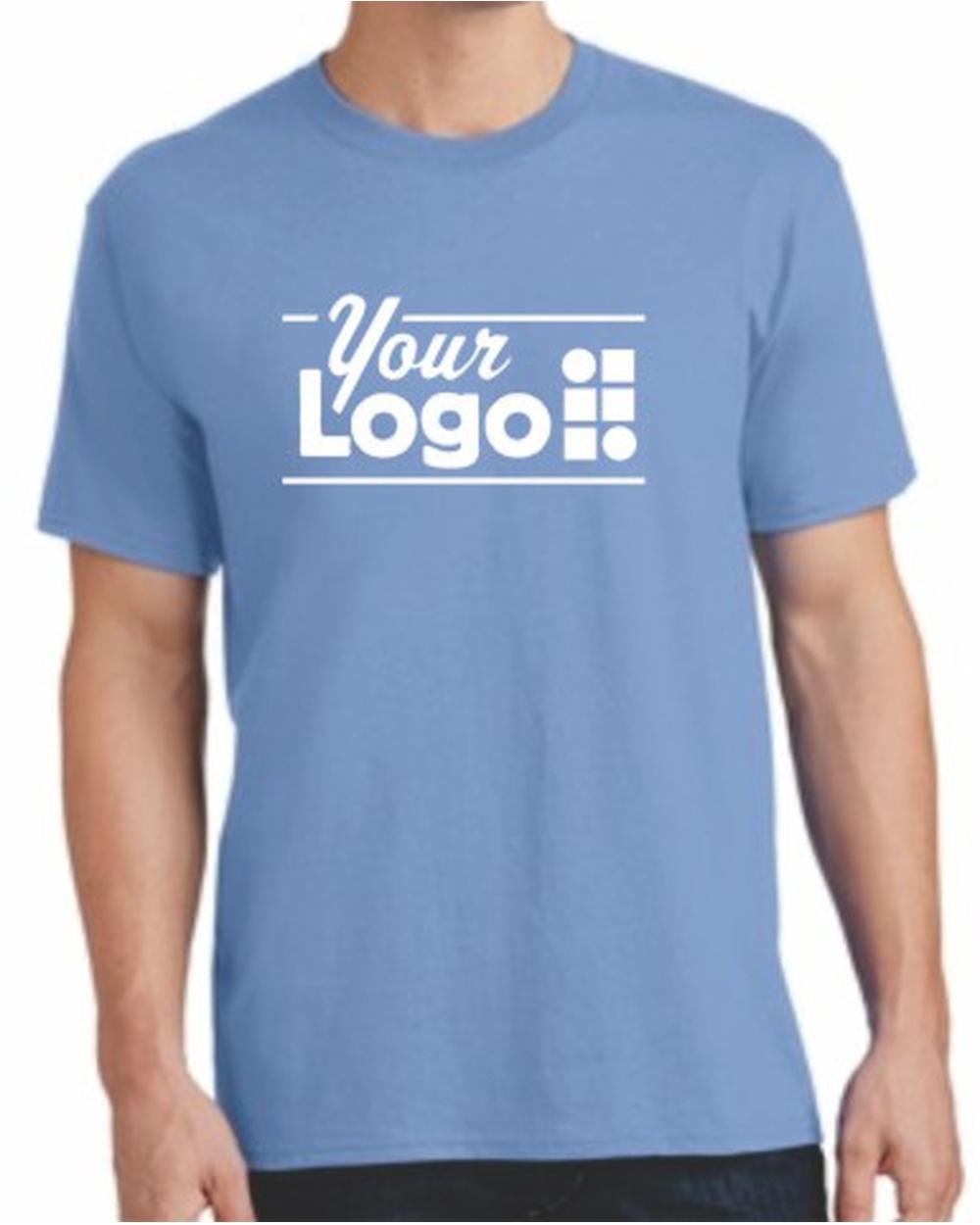 Port & Company S/S Cotton Custom T-Shirt, color: Light Blue