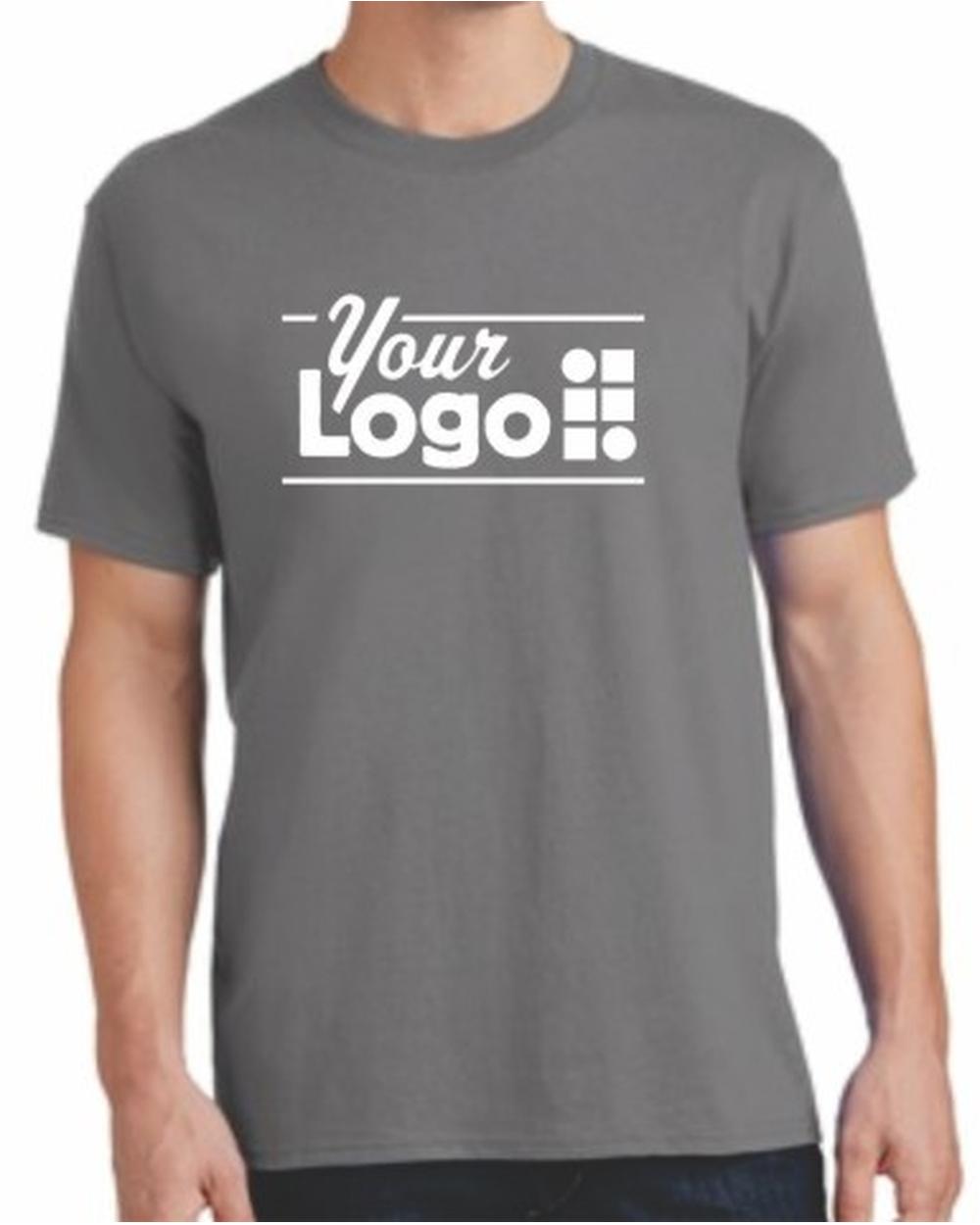 Port & Company S/S Cotton Custom T-Shirt, color: Medium Grey