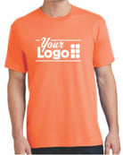 Port & Company S/S Cotton Custom T-Shirt, color: Neon Orange