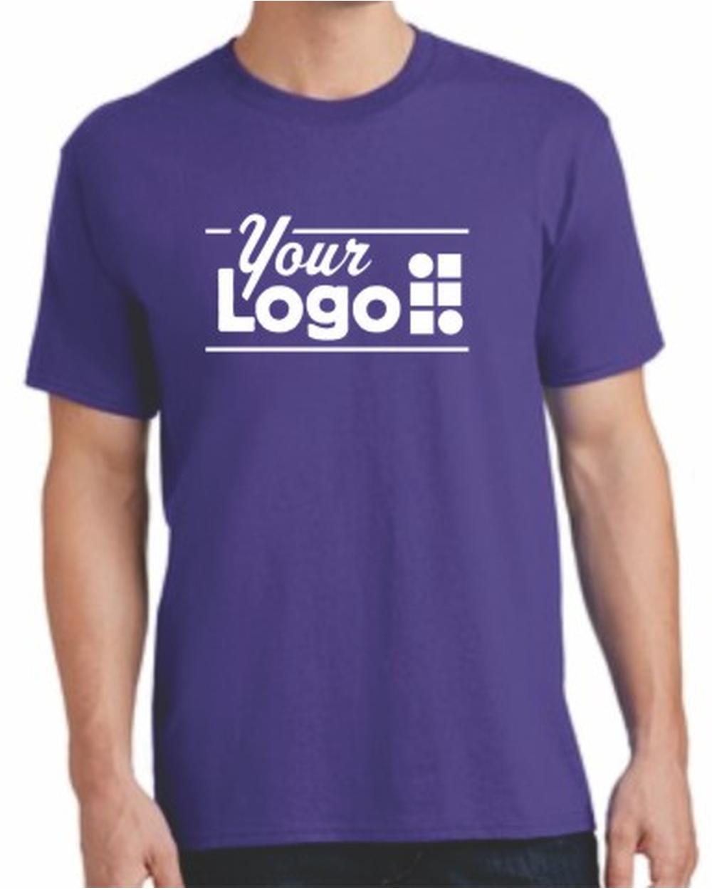 Port & Company S/S Cotton Custom T-Shirt, color: Purple