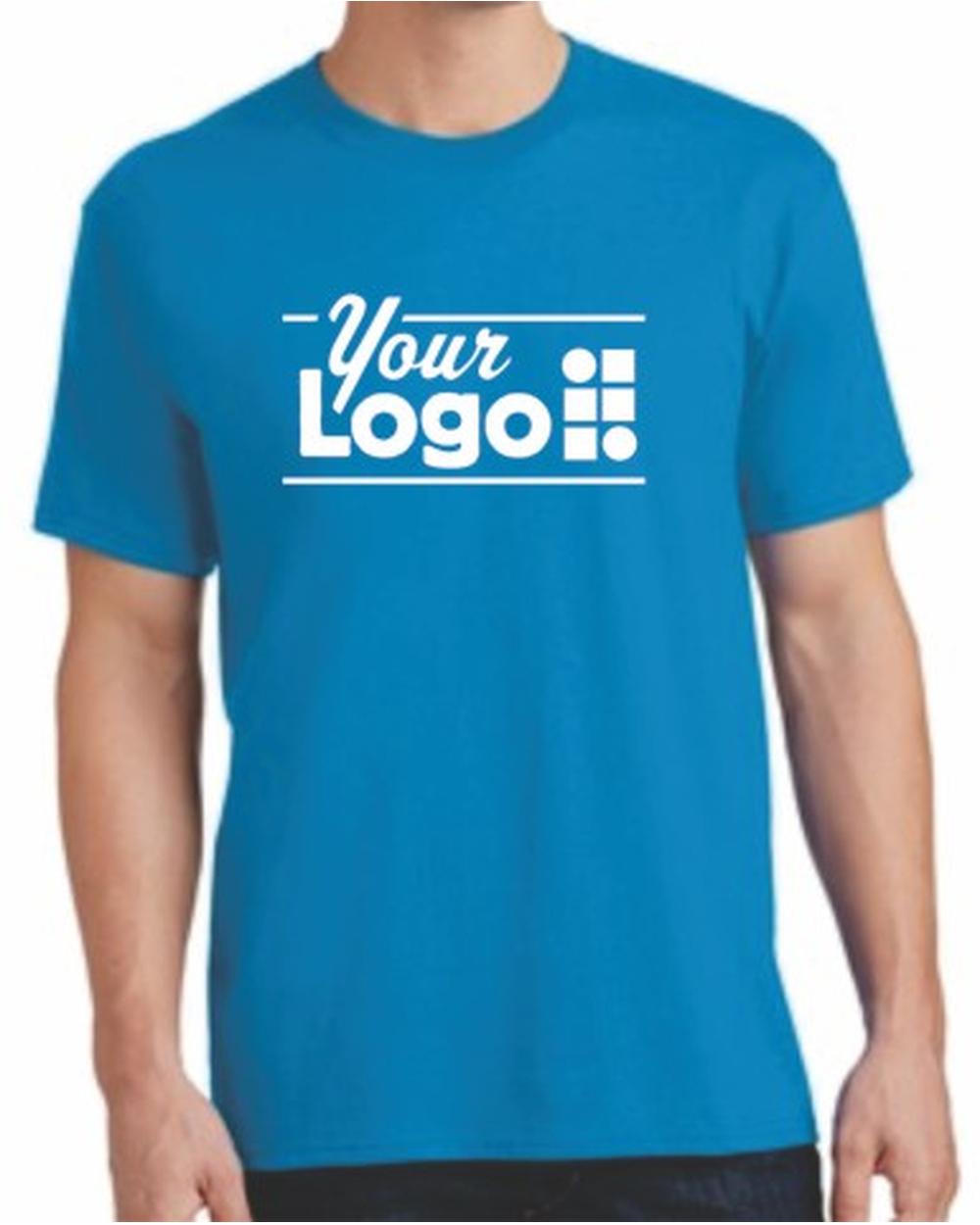 Port & Company S/S Cotton Custom T-Shirt, color: Sapphire