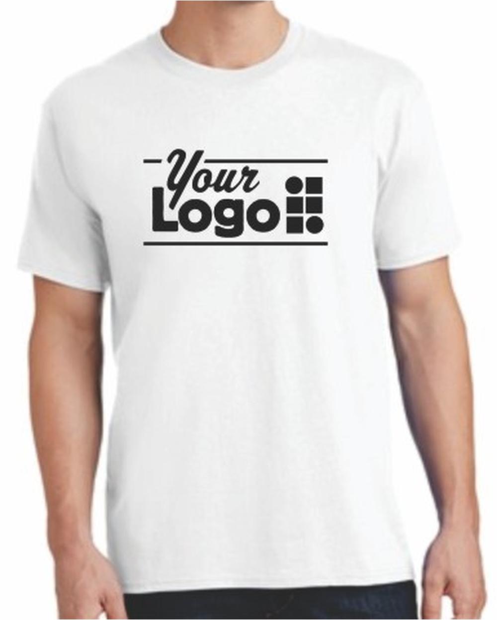 Port & Company S/S Cotton Custom T-Shirt, color: White