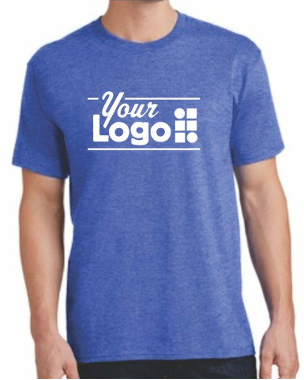 Port & Company S/S Core Cotton Custom T-Shirt, color: Heather Royal