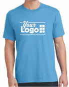 Port & Company S/S Core Cotton Custom T-Shirt, color: Aquatic Blue