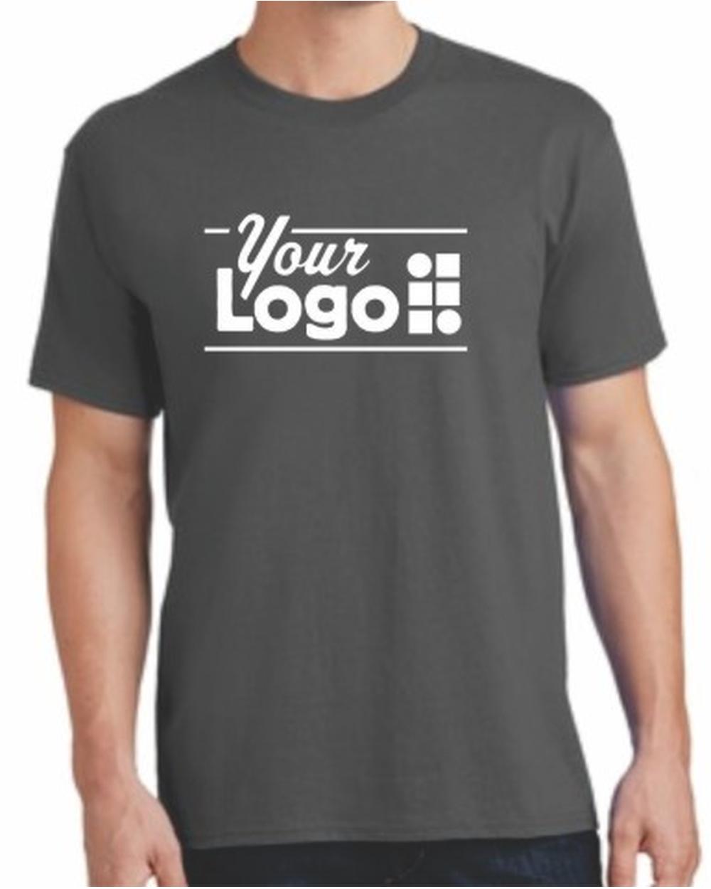 Port & Company S/S Cotton Custom T-Shirt, color: Charcoal