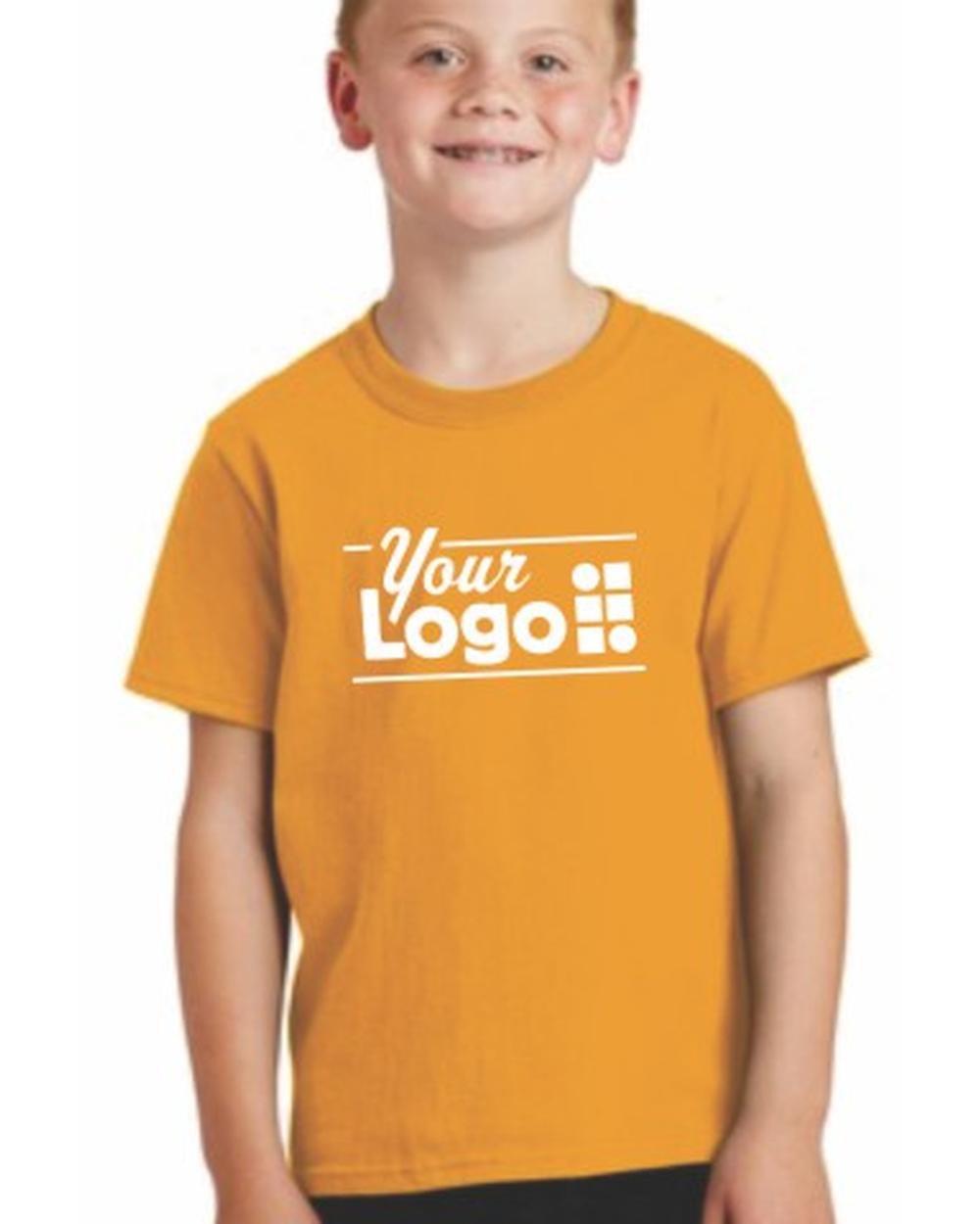 Port & Company S/S Cotton Custom T-Shirt, color: Gold