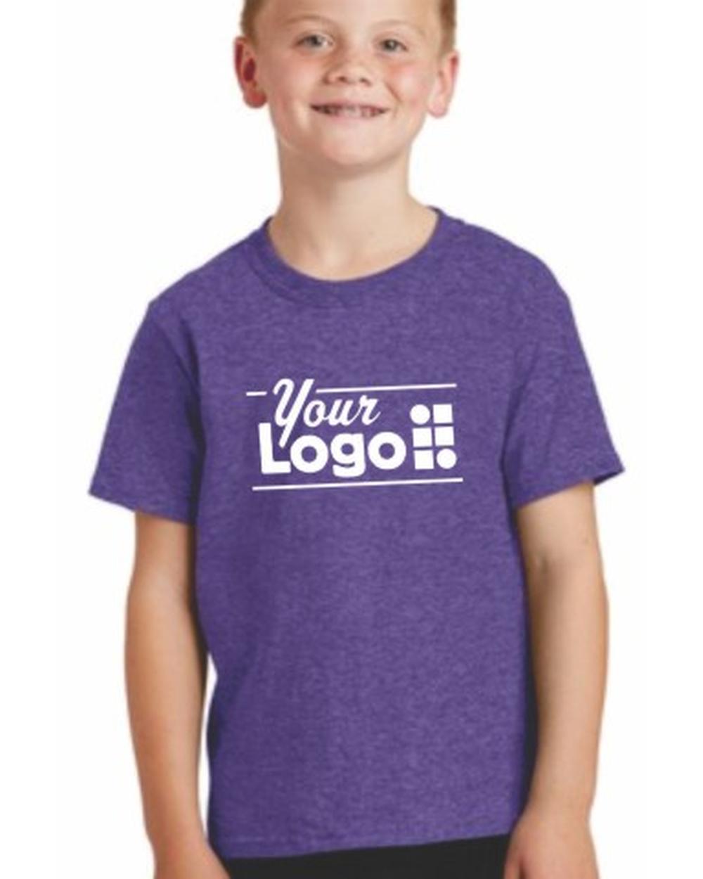 Port & Company S/S Cotton Custom T-Shirt, color: Heather Purple