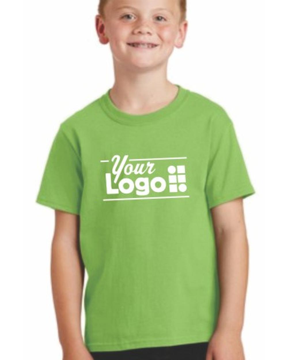 Port & Company S/S Core Cotton Custom T-Shirt, color: Lime