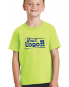 Port & Company S/S Core Cotton Custom T-Shirt, color: Neon Yellow