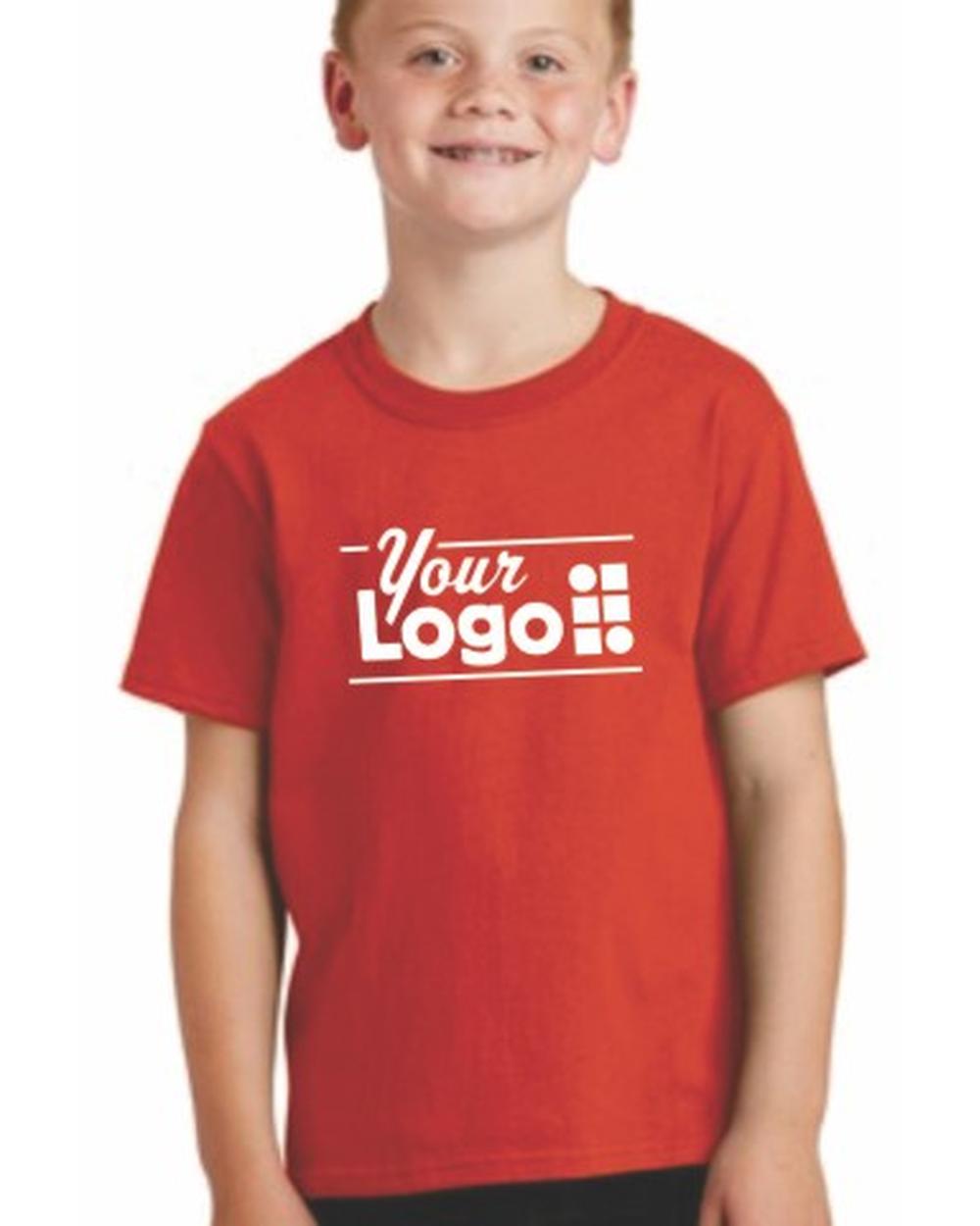 Port & Company S/S Core Cotton Custom T-Shirt, color: Orange