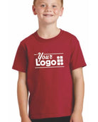 Port & Company S/S Core Cotton Custom T-Shirt, color: Red