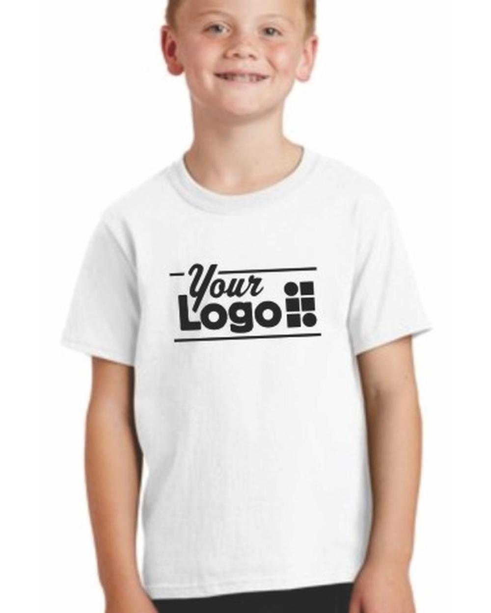 Port & Company S/S Core Cotton Custom T-Shirt, color: White