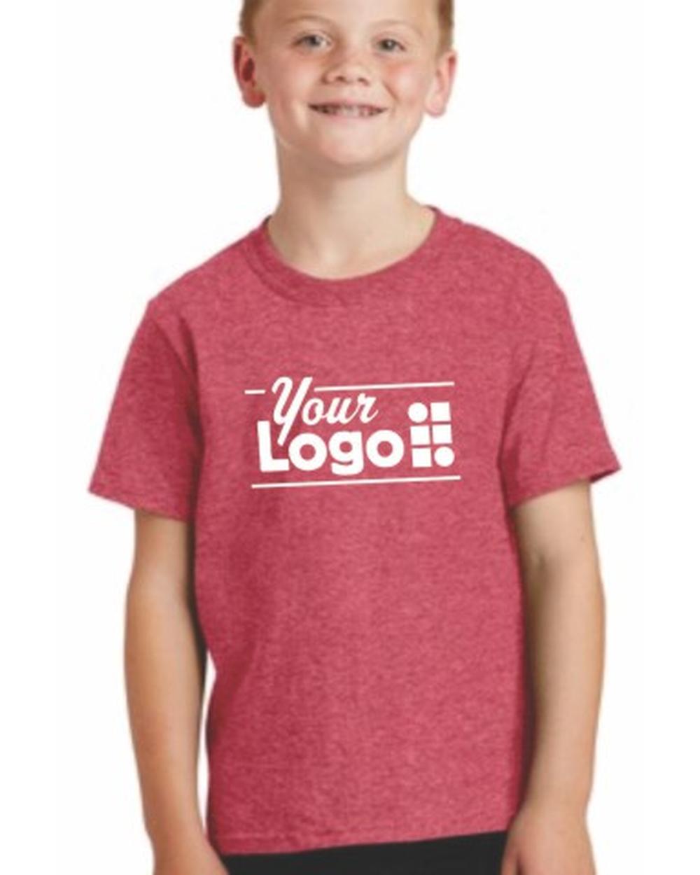 Port & Company S/S Core Cotton Custom T-Shirt, color: Heather Red