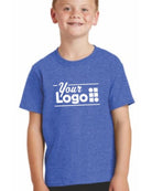 Port & Company S/S Core Cotton Custom T-Shirt, color: Heather Royal