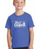 Port & Company S/S Core Cotton Custom T-Shirt, color: Heather Royal