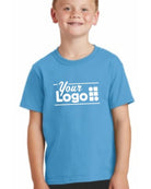 Port & Company S/S Cotton Custom T-Shirt, color: Aquatic Blue