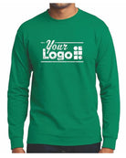 Port & Company L/S Blend Crewneck Custom T-Shirt, color: Kelly