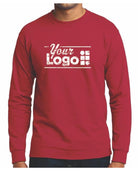 Port & Company L/S Blend Crewneck Custom T-Shirt, color: Red