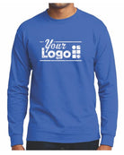 Port & Company L/S Blend Crewneck Custom T-Shirt, color: Royal