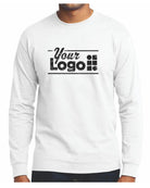 Port & Company L/S Blend Crewneck Custom T-Shirt, color: White