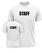 Port & Company S/S Staff Titled T-Shirt, color: White/Black