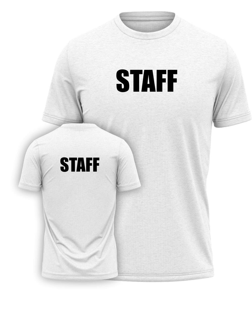 Port & Company S/S Staff Titled T-Shirt, color: White/Black