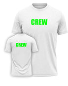 Port & Company S/S Crew Titled T-Shirt, color: White/Neon Green