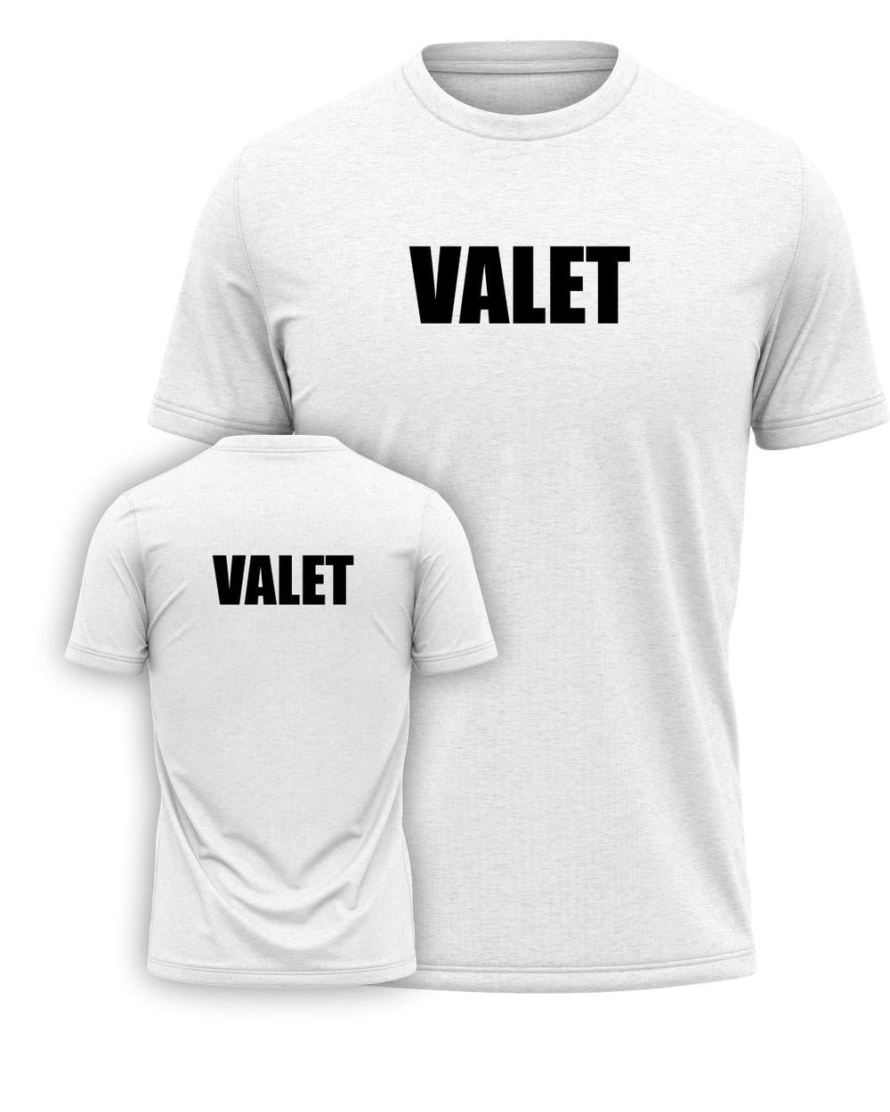 Port & Company S/S Valet Titled T-Shirt, color: White/Black