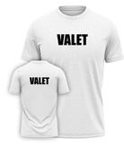 Port & Company S/S Valet Titled T-Shirt, color: White/Black