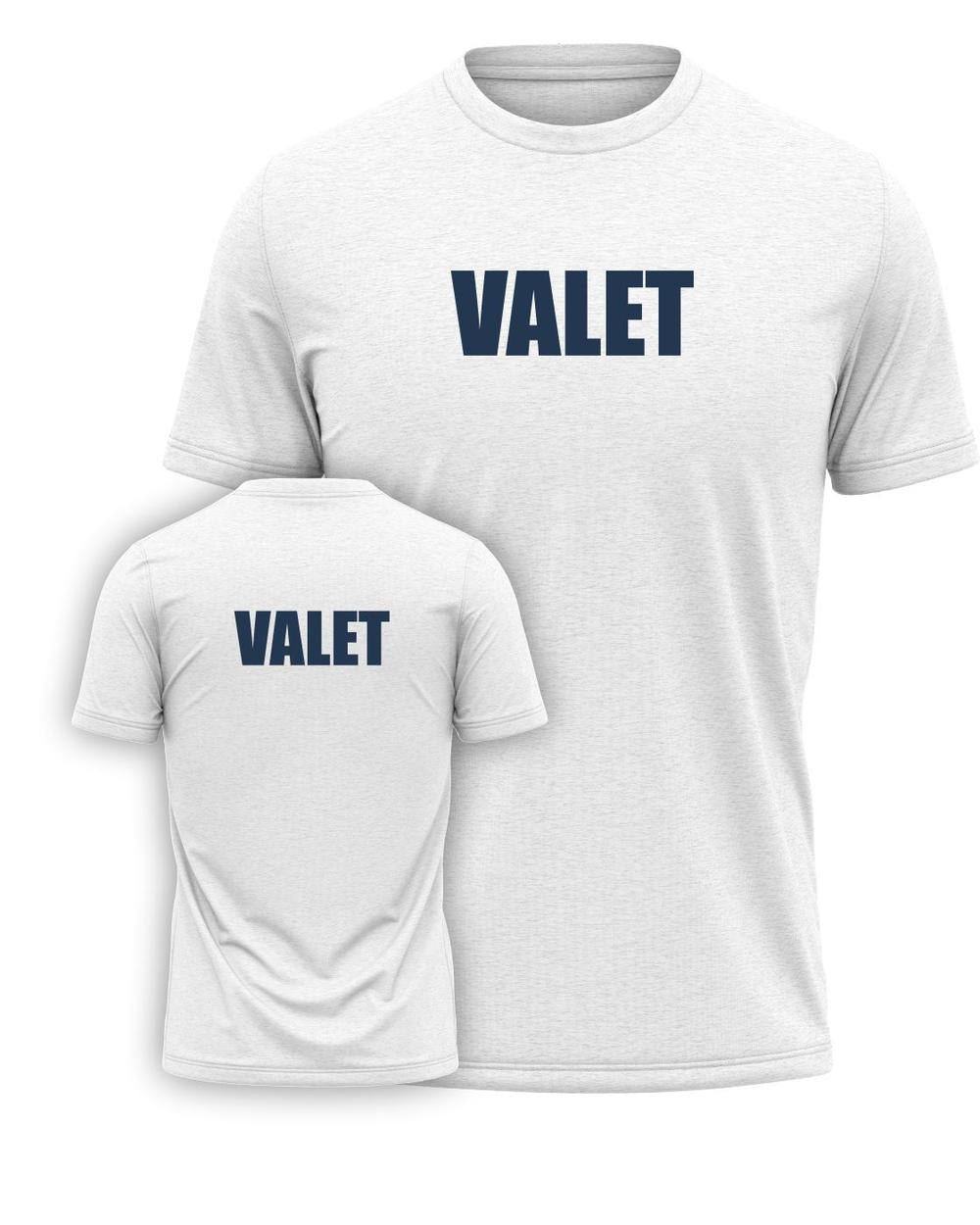 Port & Company S/S Valet Titled T-Shirt, color: White/Navy