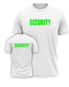Port & Company S/S Security Titled T-Shirt, color: White/Neon Green