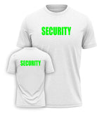 Port & Company S/S Security Titled T-Shirt, color: White/Neon Green