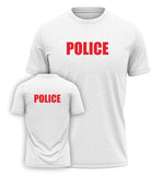 Port & Company S/S Police Titled T-Shirt, color: White/Red