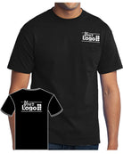 Port & Company S/S Blend Pocket Custom T-Shirt, color: Jet Black