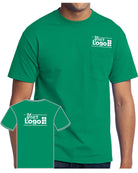 Port & Company S/S Blend Pocket Custom T-Shirt, color: Kelly