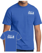 Port & Company S/S Blend Pocket Custom T-Shirt, color: Royal