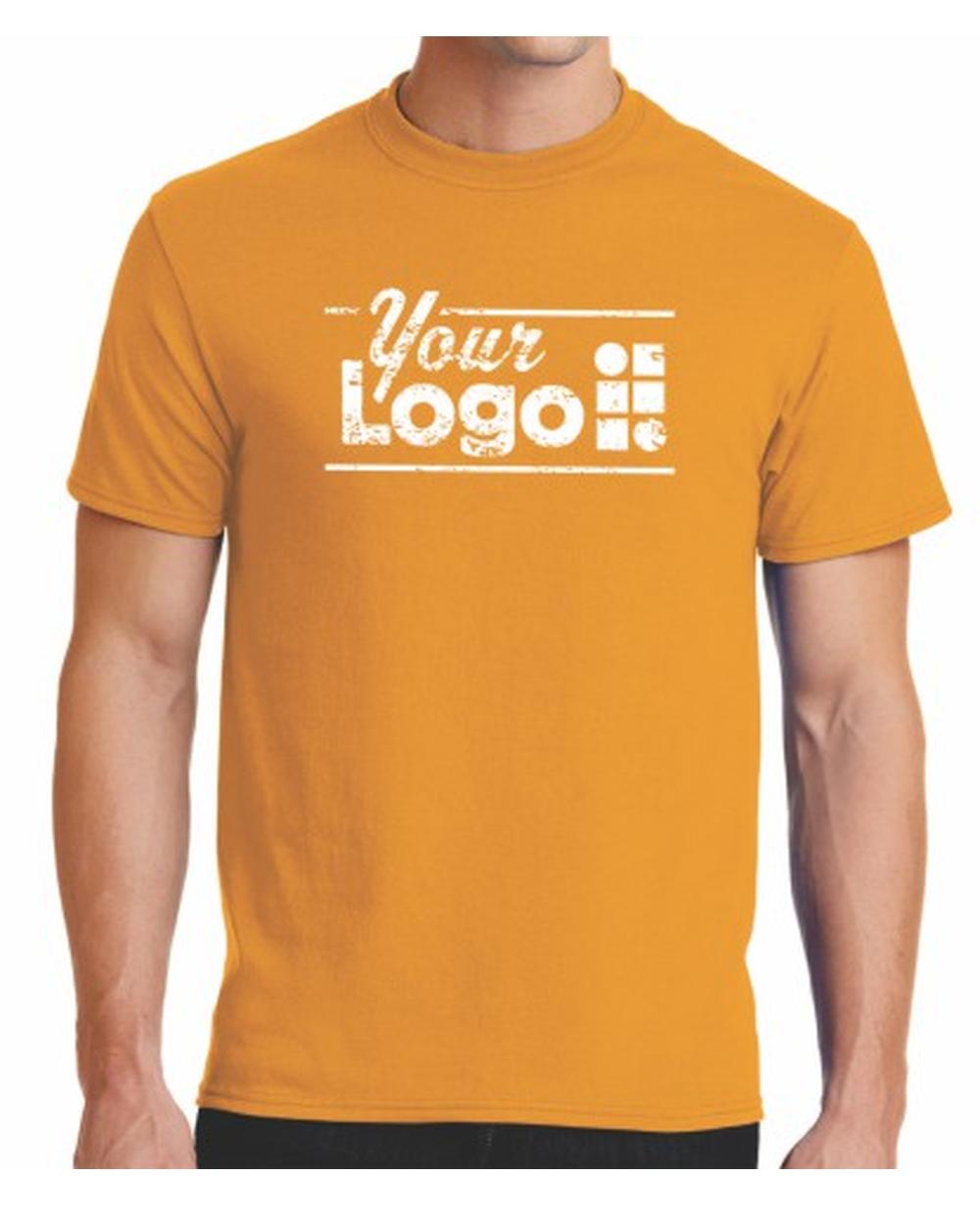 Port & Company S/S Blend Crewneck Custom T-Shirt, color: Gold