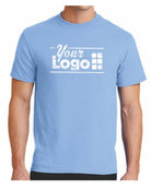 Port & Company S/S Blend Crewneck Custom T-Shirt, color: Light Blue