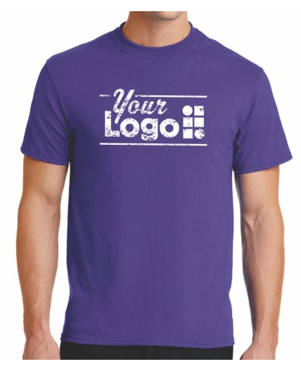 Port & Company S/S Blend Crewneck Custom T-Shirt, color: Purple
