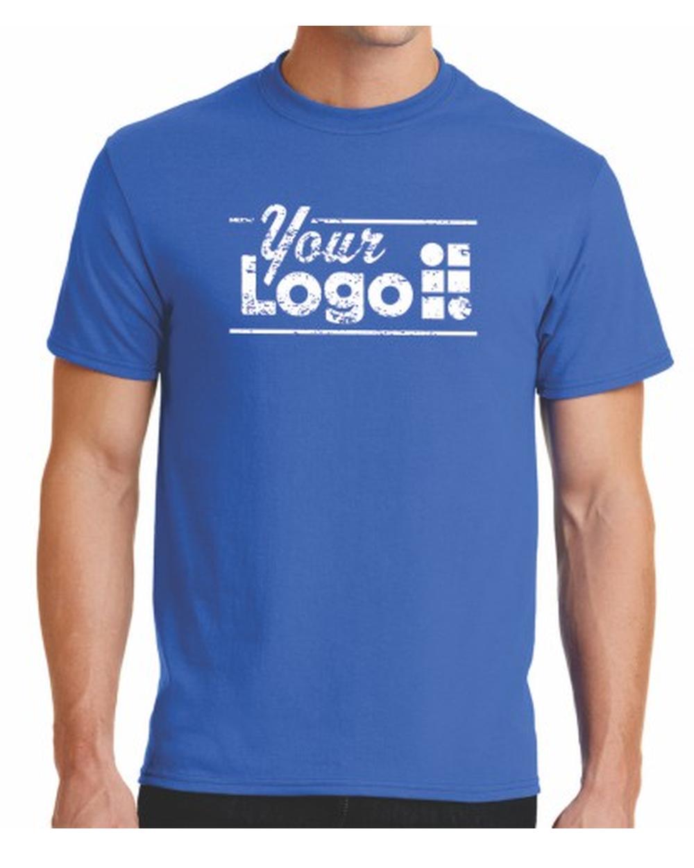 Port & Company S/S Blend Crewneck Custom T-Shirt, color: Royal