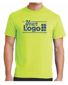 Port & Company S/S Blend Crewneck Custom T-Shirt, color: Safety Green